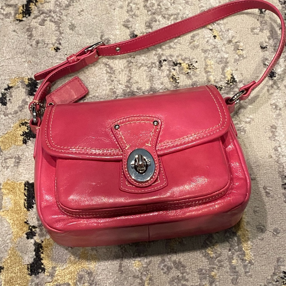 Pretty in pink Coach shoulder purse
